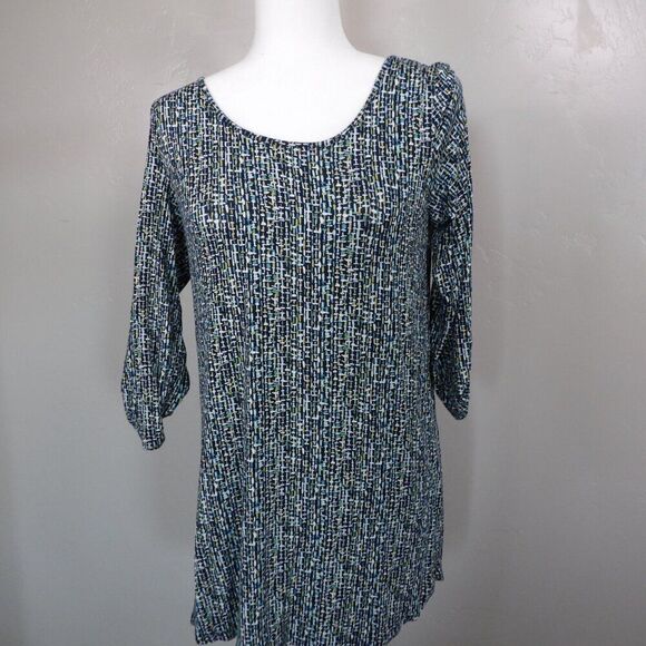 J Jill‎ Tunic Womens Small Wearable Collection 3/4 Sleeve Relaxed Fit Top - Picture 7 of 8